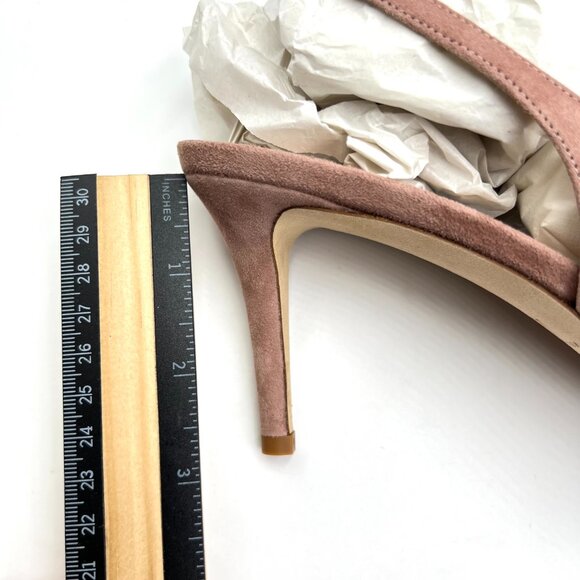 SJP Sarah Jessica Parker 41.5 EU Simplicity Pink Suede Leather Pumps Heels Shoes - Picture 14 of 16